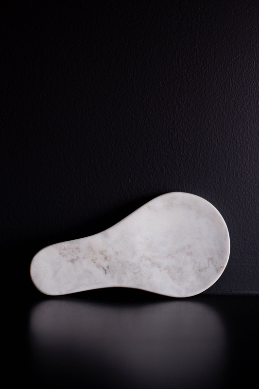 Hand-Cut Marble Spoon Rest